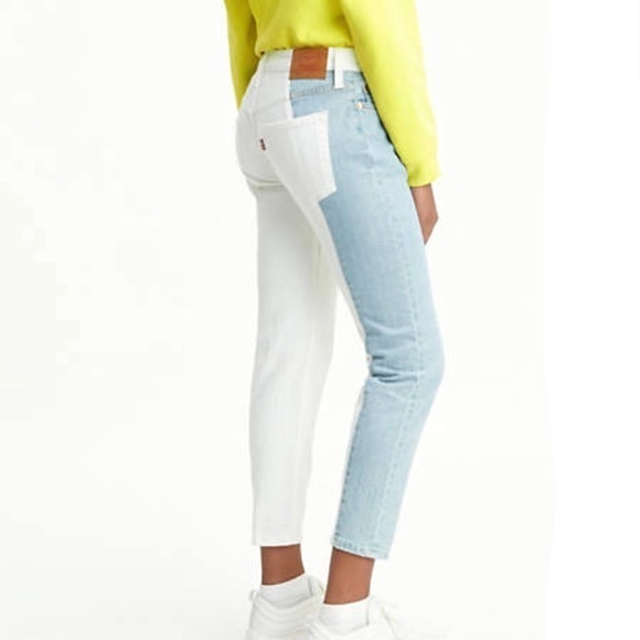 Levi's Denim - Levis 501 Womens Cropped Taper Jeans Sliced & Dice 24/26